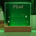 Forever Thankful Mom Keepsake Acrylic Plaque | Grateful Gift for Mother
