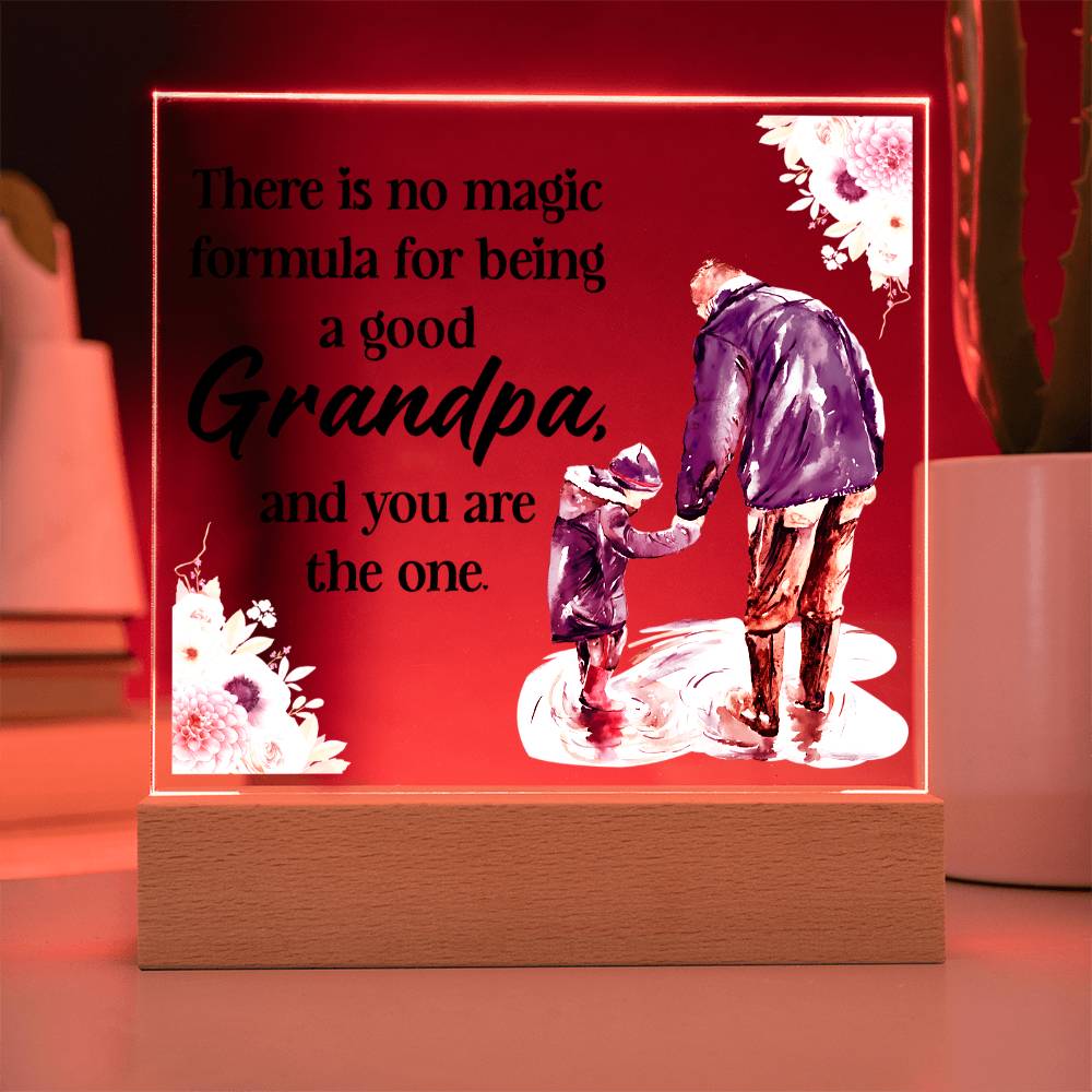 Grandpa Keepsake Acrylic Plaque | Square Design | Sentimental Gift for Grandfather