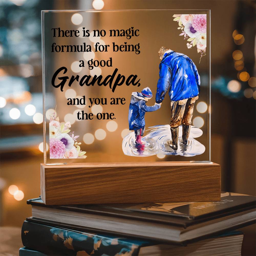 Grandpa Keepsake Acrylic Plaque | Square Design | Sentimental Gift for Grandfather