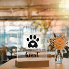 Pawprints in My Heart Keepsake Acrylic Plaque | Pet Memorial Gift