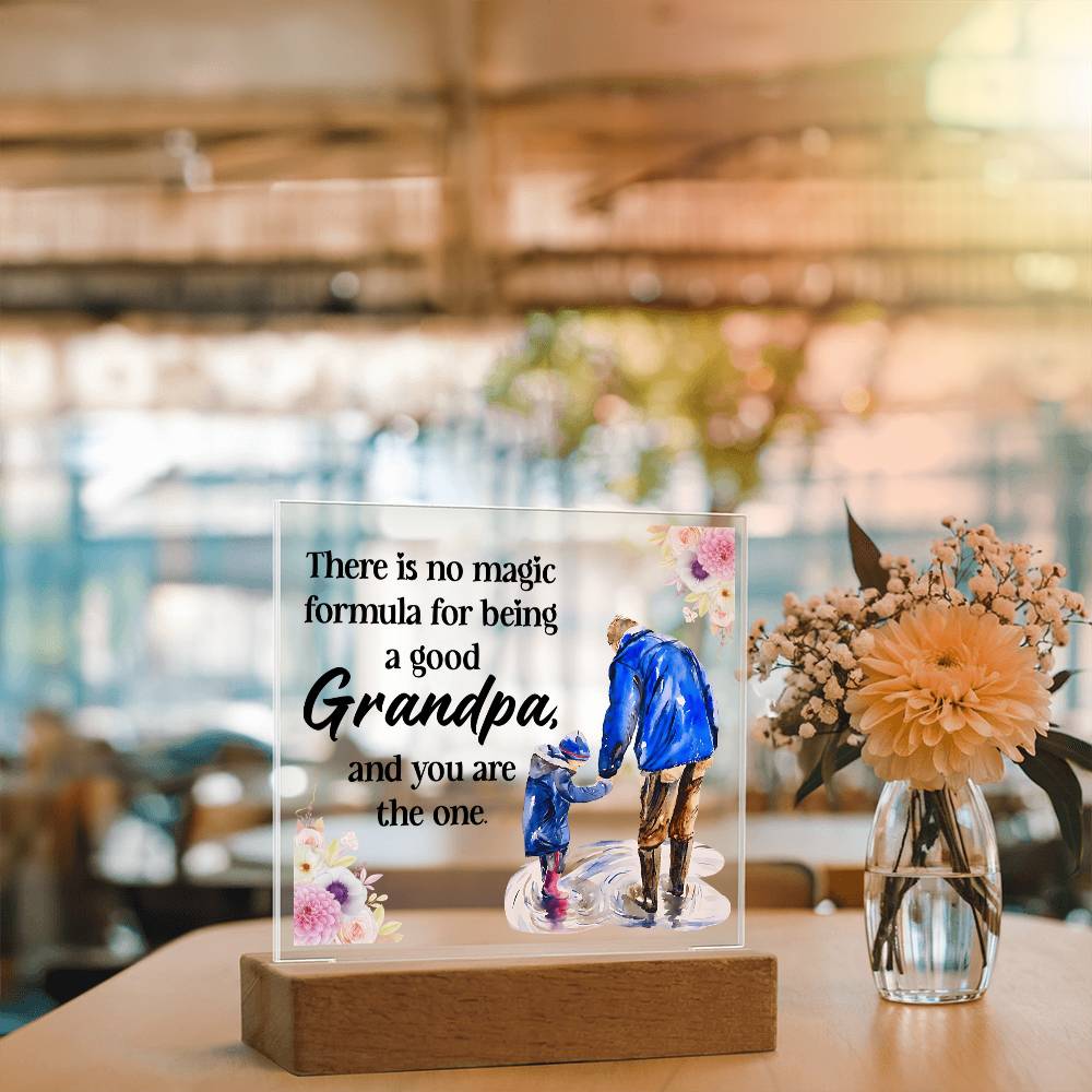 Grandpa Keepsake Acrylic Plaque | Square Design | Sentimental Gift for Grandfather