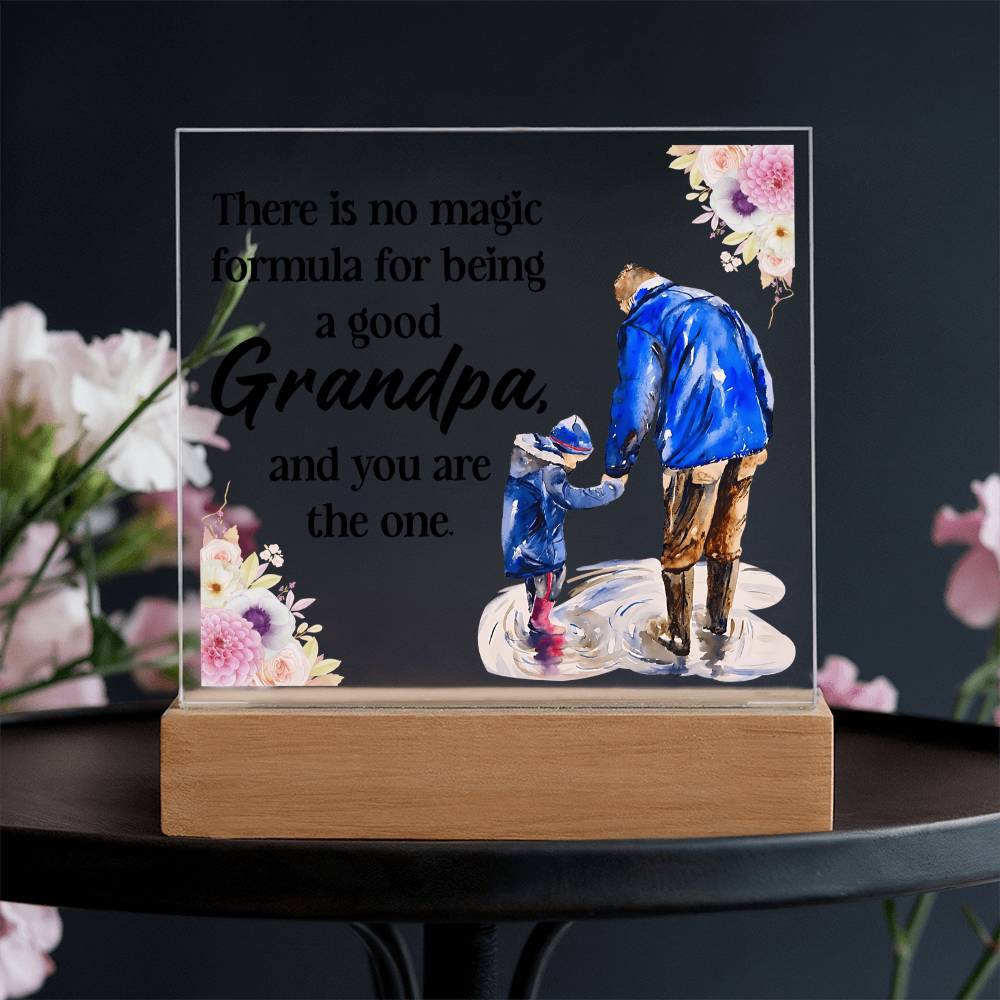 Grandpa Keepsake Acrylic Plaque | Square Design | Sentimental Gift for Grandfather
