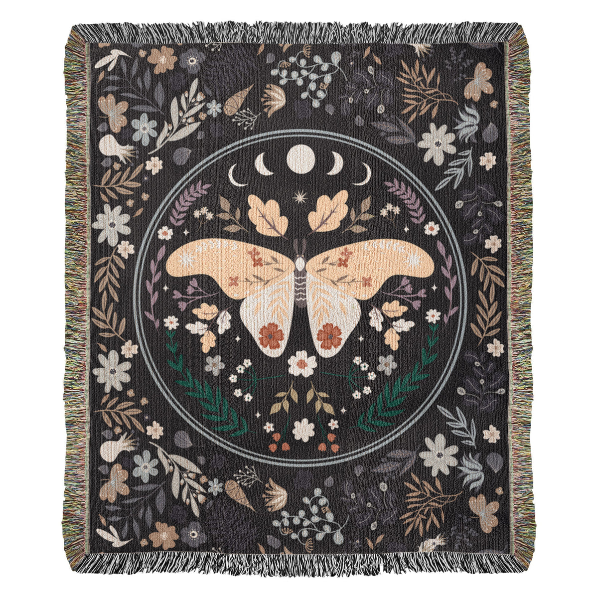 Bohemian Butterfly Woven Blanket | 100% Cotton | Boho Home Decor Gift