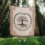 Celtic Tree of Life Woven Blanket | 100% Cotton | Family Heritage Gift